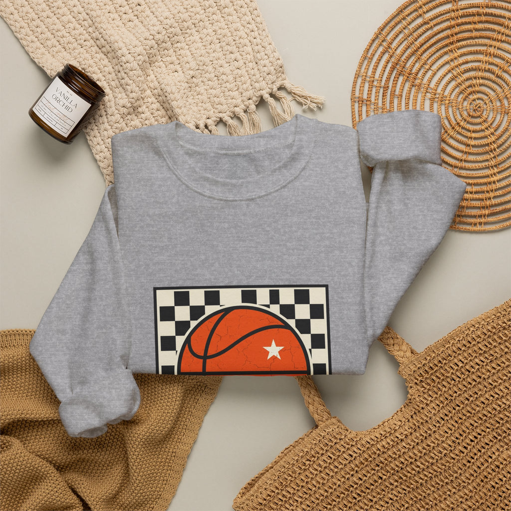 Texas Hoops Basketball Crewneck Sweatshirt | Western Typography, State Pride