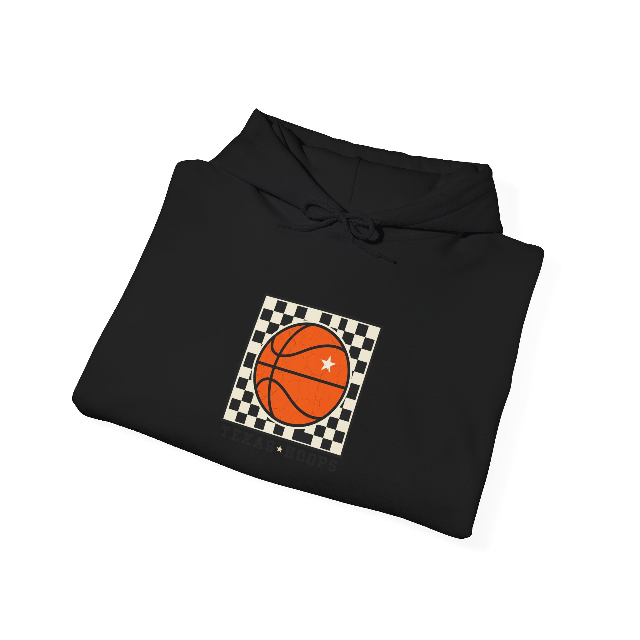 Texas Hoops Basketball Hoodie | Western Typography, State Pride