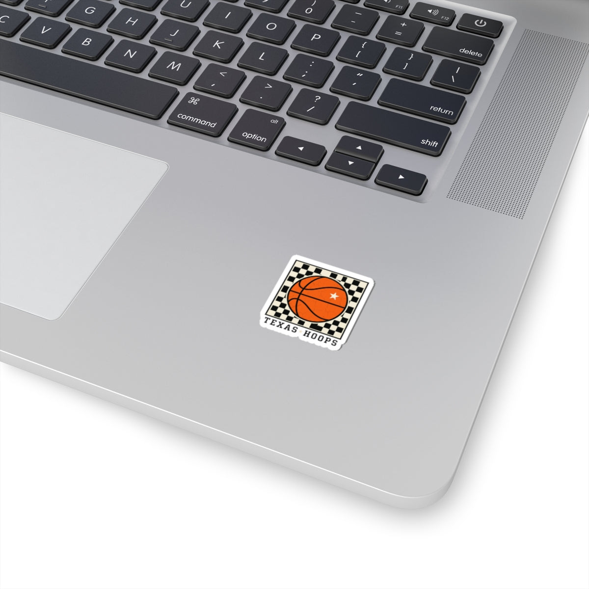 Texas Hoops Basketball Sticker | Western Typography, State Pride