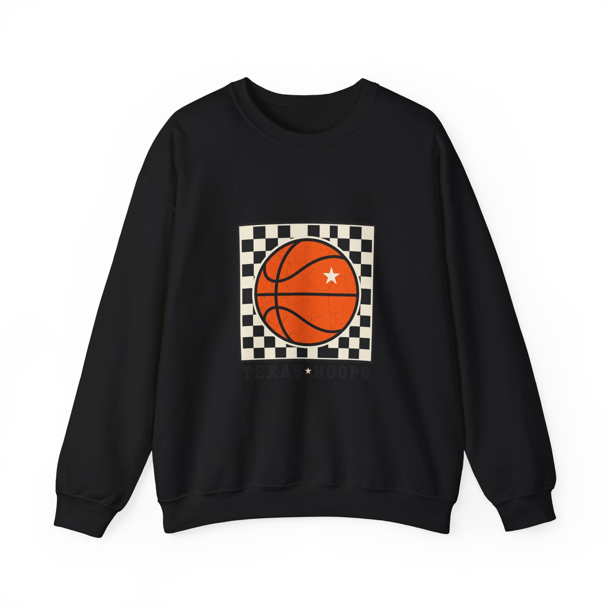 Texas Hoops Basketball Crewneck Sweatshirt | Western Typography, State Pride