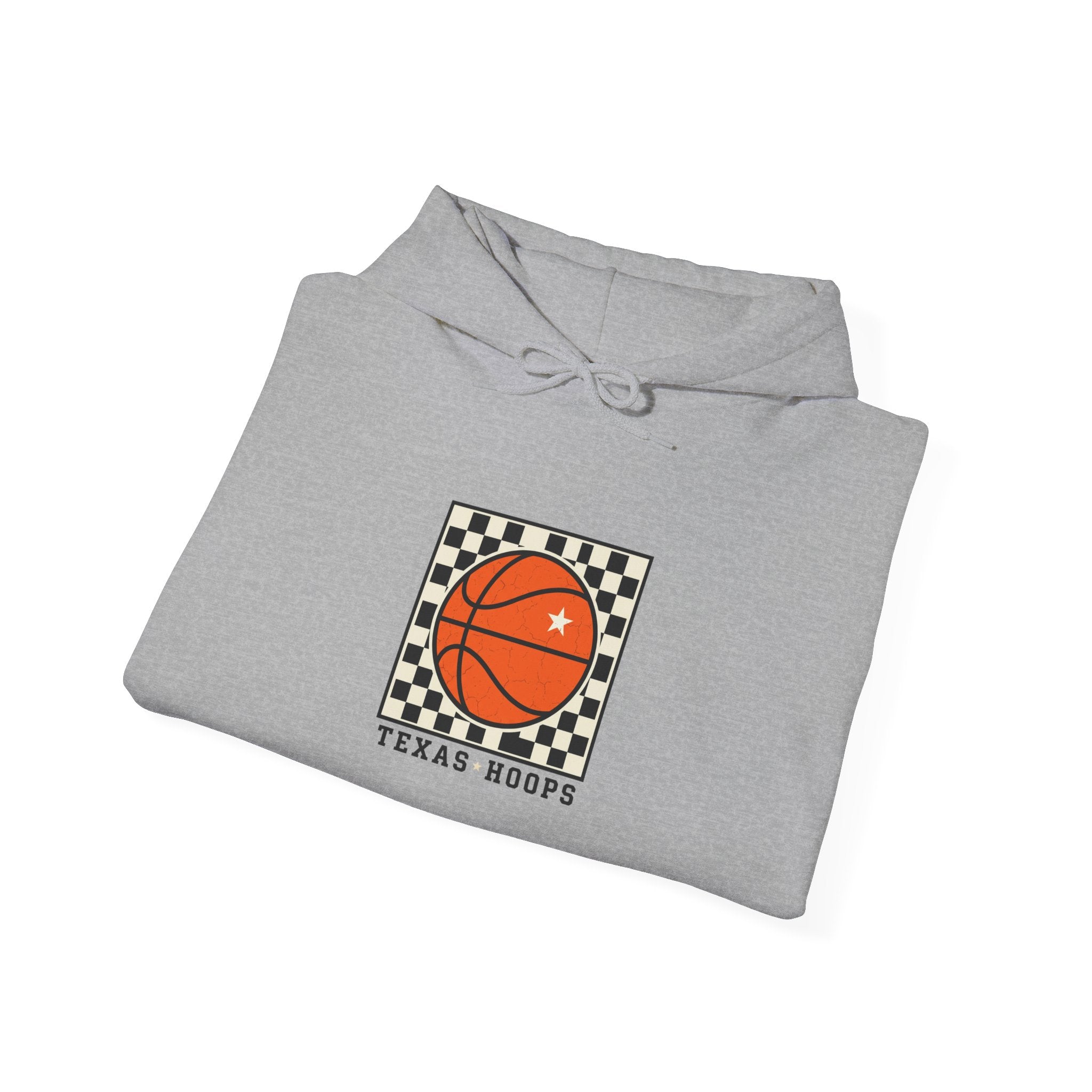 Texas Hoops Basketball Hoodie | Western typography, state pride