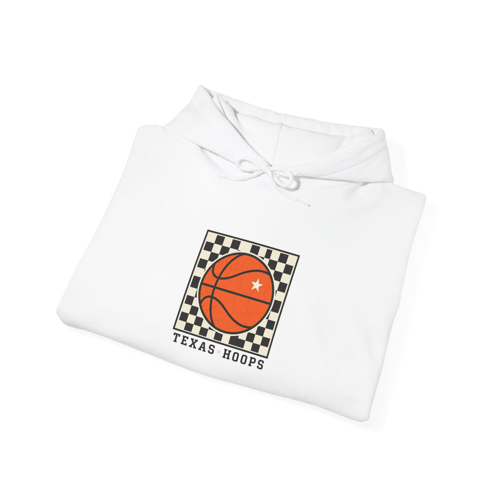 Texas Hoops Basketball Hoodie | Western Typography, State Pride
