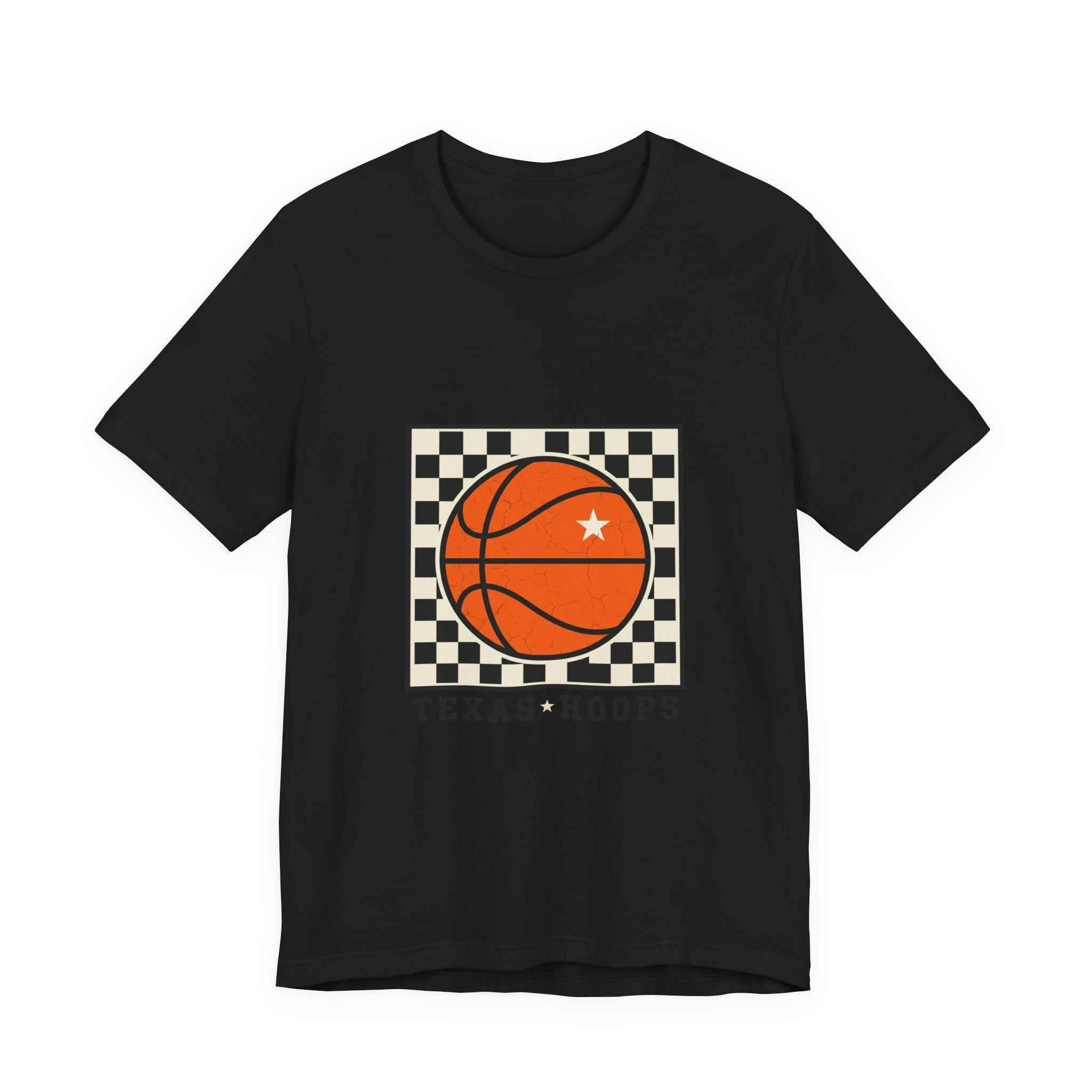 Texas Hoops Basketball Tee | Western typography, state pride