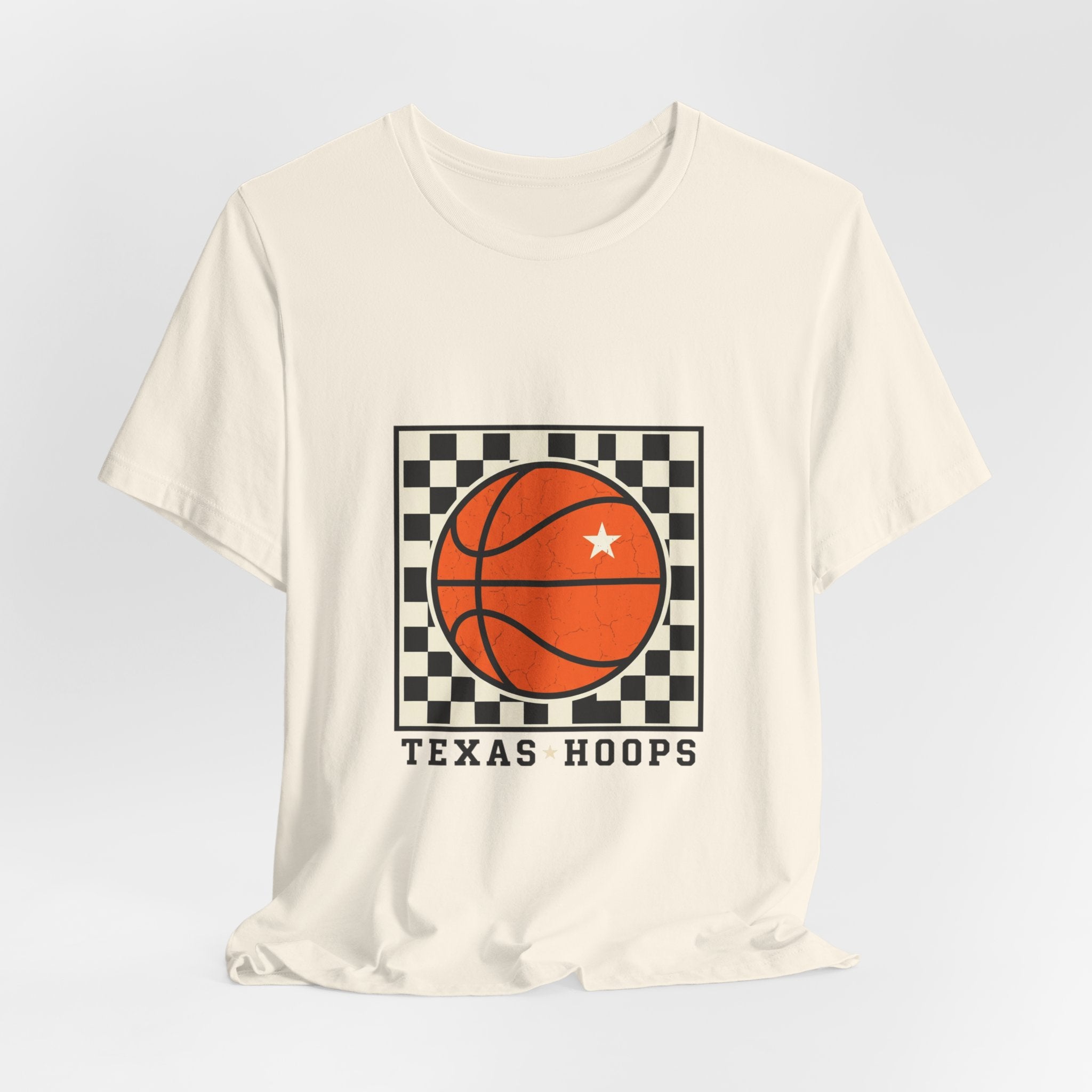 Texas Hoops Basketball Tee | Western typography, state pride