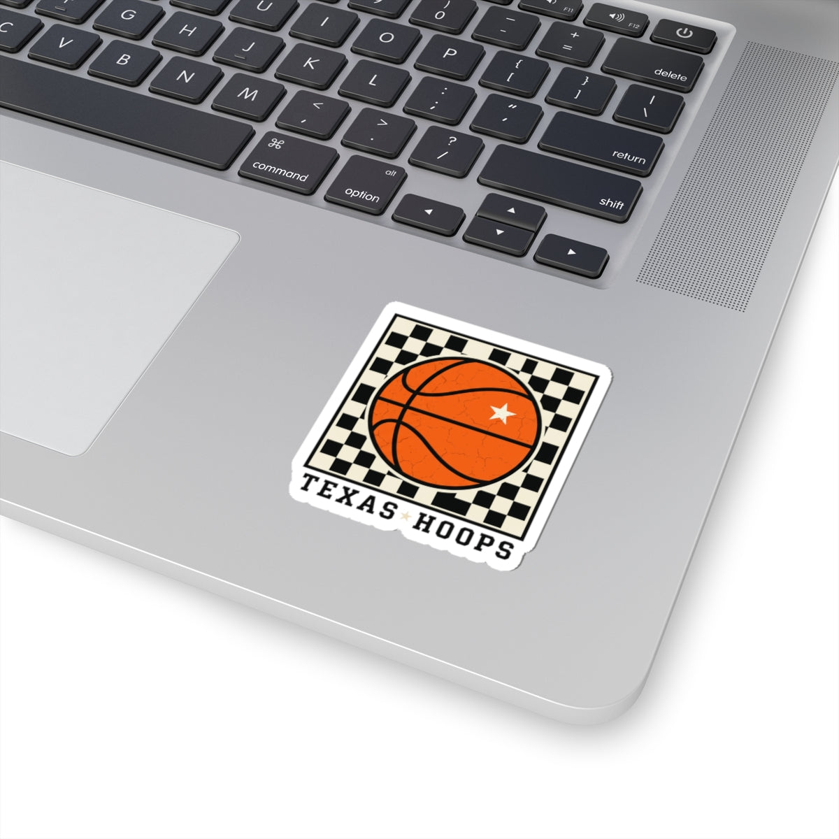 Texas Hoops Basketball Sticker | Western Typography, State Pride