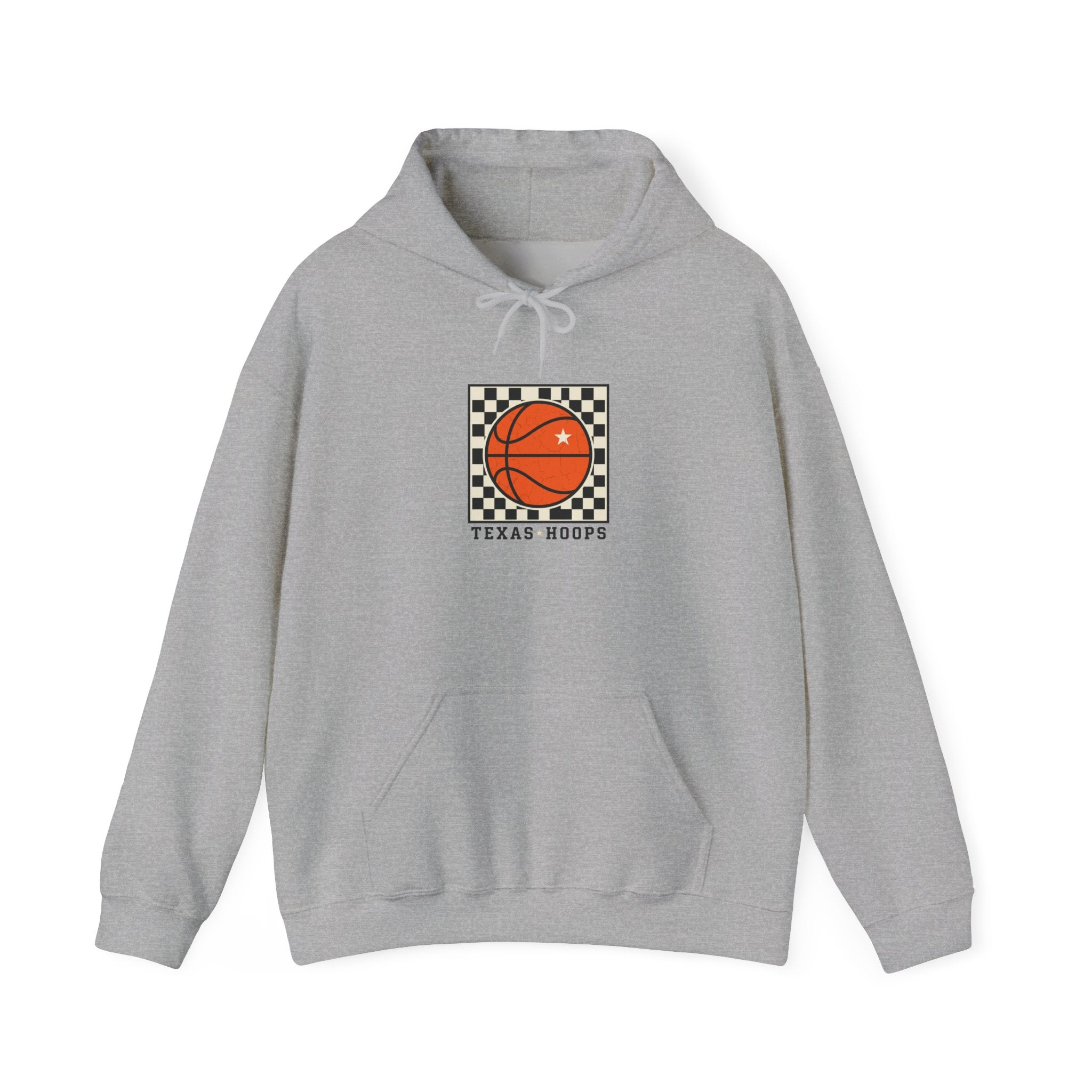 Texas Hoops Basketball Hoodie | Western typography, state pride