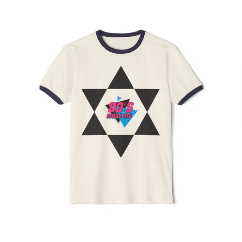 80s Nostalgia Geometric Ringer Tee shirt