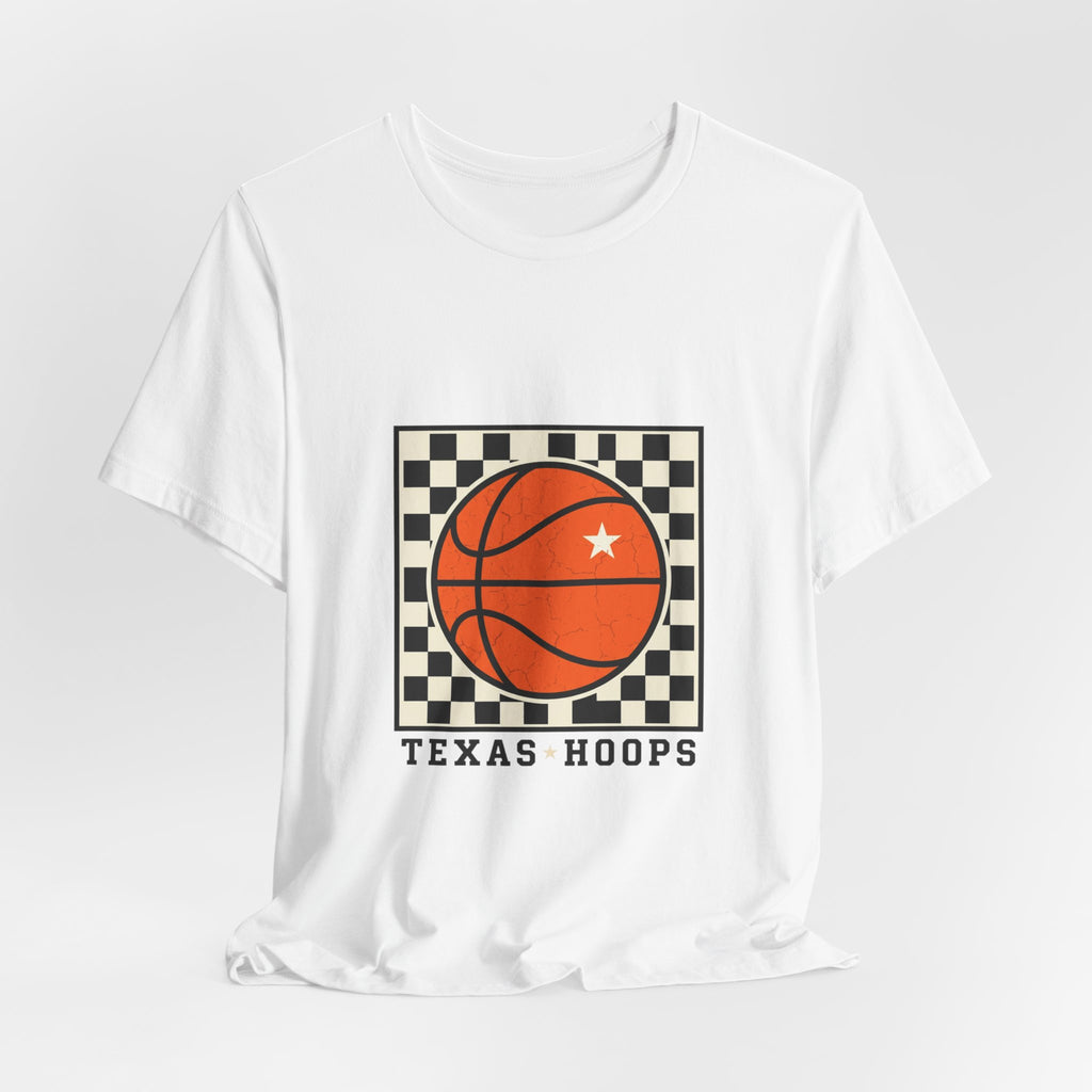 Texas Hoops Basketball Tee | Western typography, state pride
