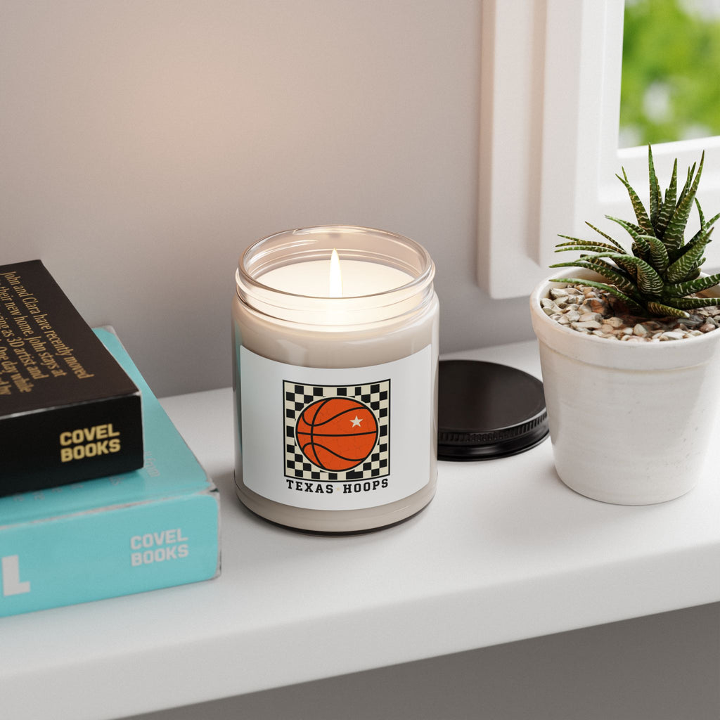 Texas Hoops Basketball Candle | Soy Candle, State Pride, Western Typography