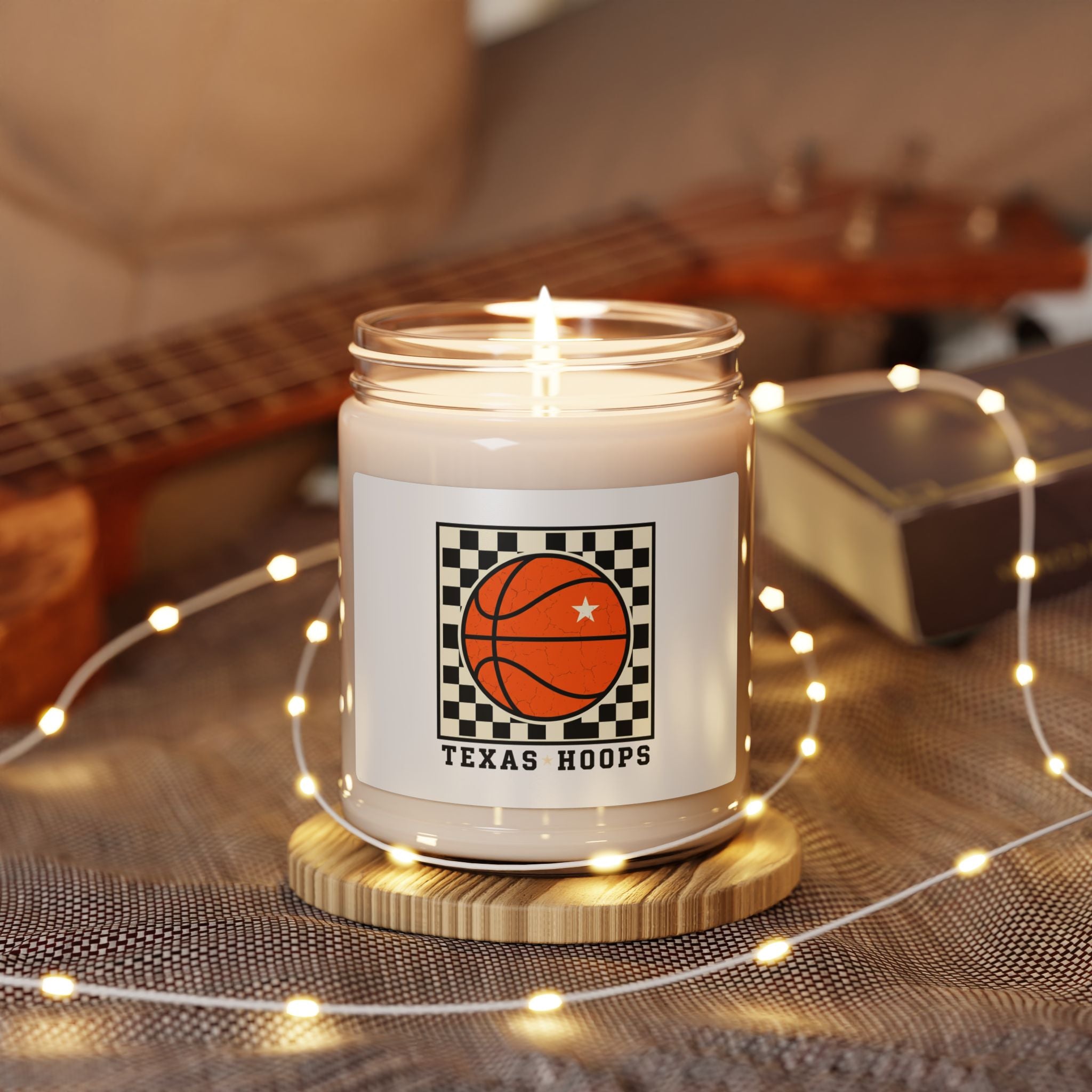Texas Hoops Basketball Candle | Soy Candle, State Pride, Western Typography