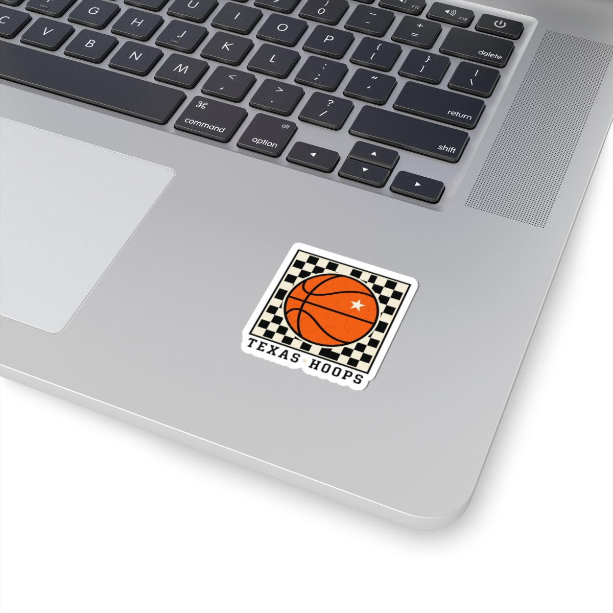 Texas Hoops Basketball Sticker | Western Typography, State Pride
