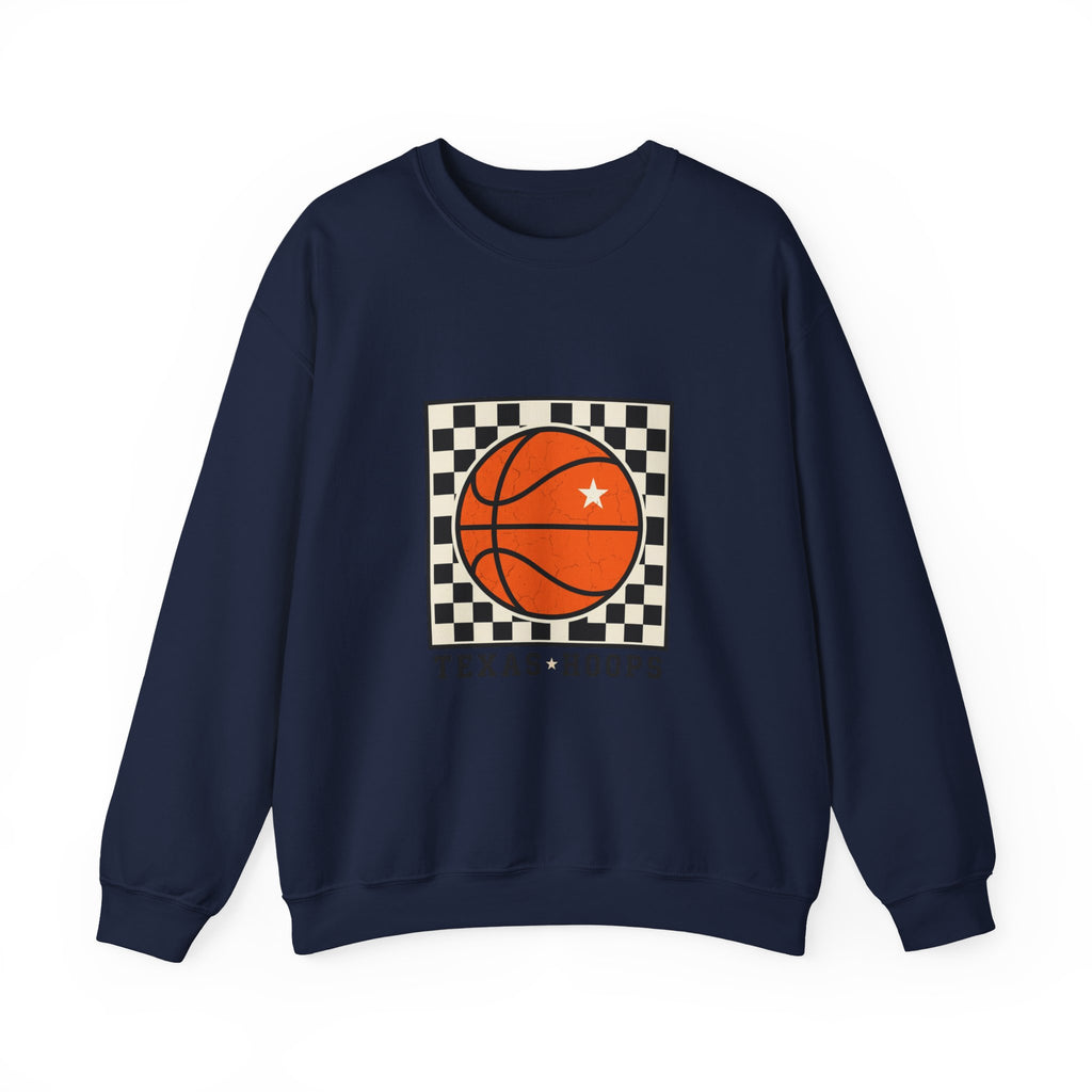 Texas Hoops Basketball Crewneck Sweatshirt | Western Typography, State Pride