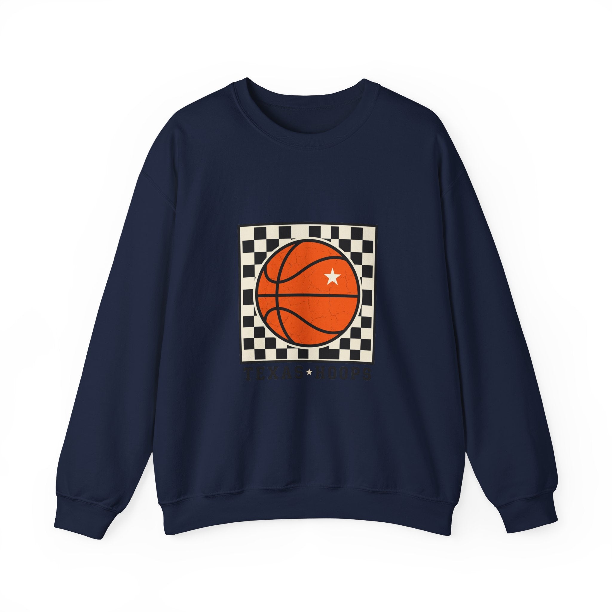 Texas Hoops Basketball Crewneck Sweatshirt | Western Typography, State Pride