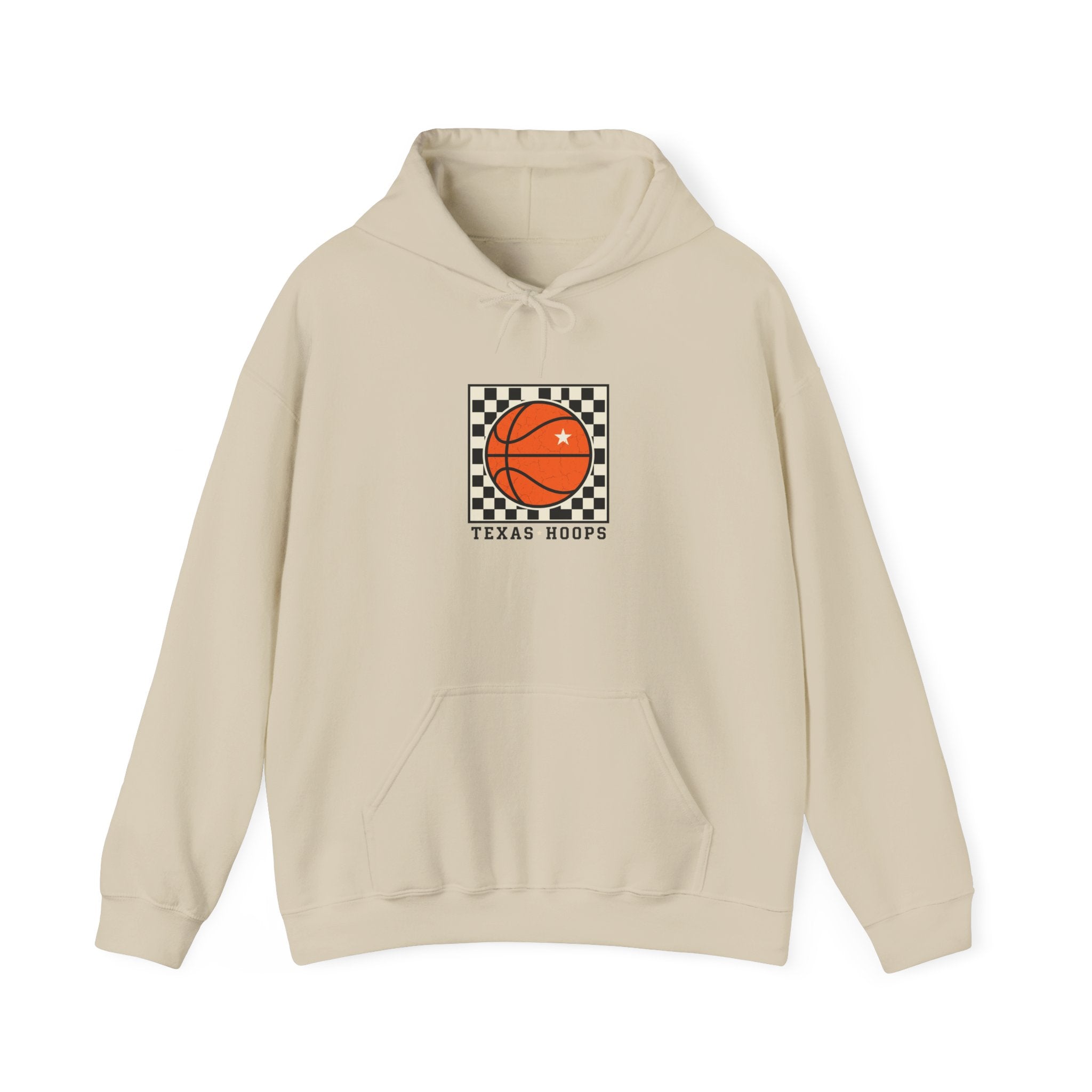 Texas Hoops Basketball Hoodie | Western Typography, State Pride