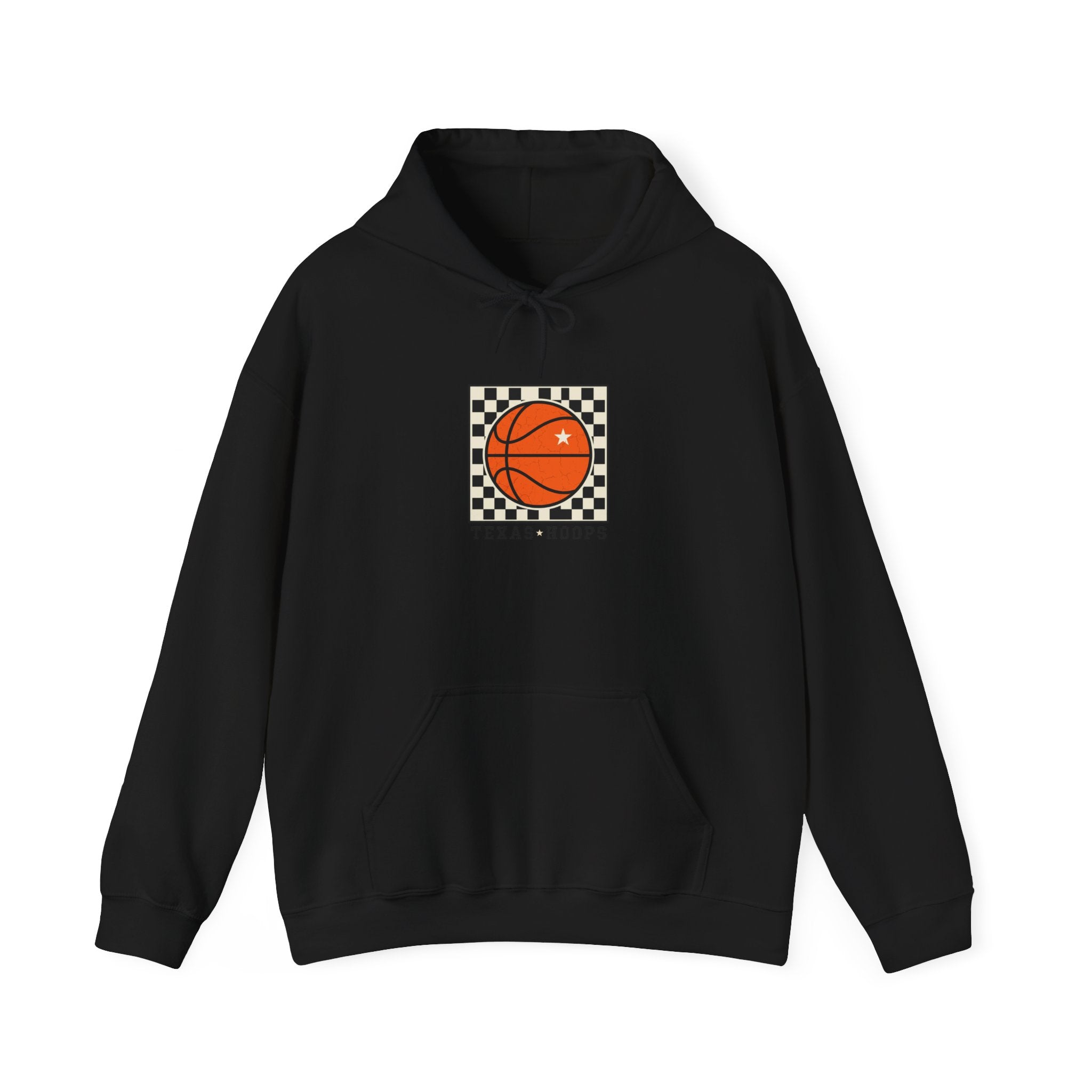 Texas Hoops Basketball Hoodie | Western Typography, State Pride