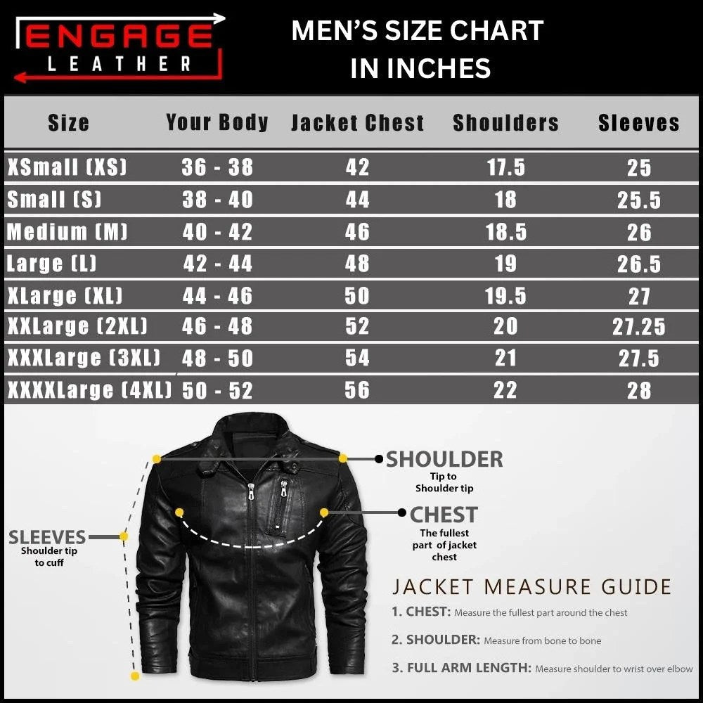 MEN CLASSIC BLACK LEATHER SHIRT HERMON